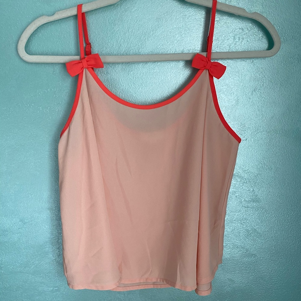 Cute Bow Cropped Tank Top